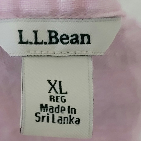 L.L. Bean Light Pink Linen Blouse - Picture 3 of 5